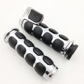 Htt Chrome Rubber Hand Grips 1 Pair For Hd Fxdwg Dyna Wide Glide Suzuki Volusia 800 M50 Boulevard