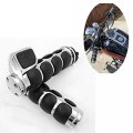 Htt Chrome Rubber Hand Grips 1 Pair For Hd Fxdwg Dyna Wide Glide Suzuki Volusia 800 M50 Boulevard