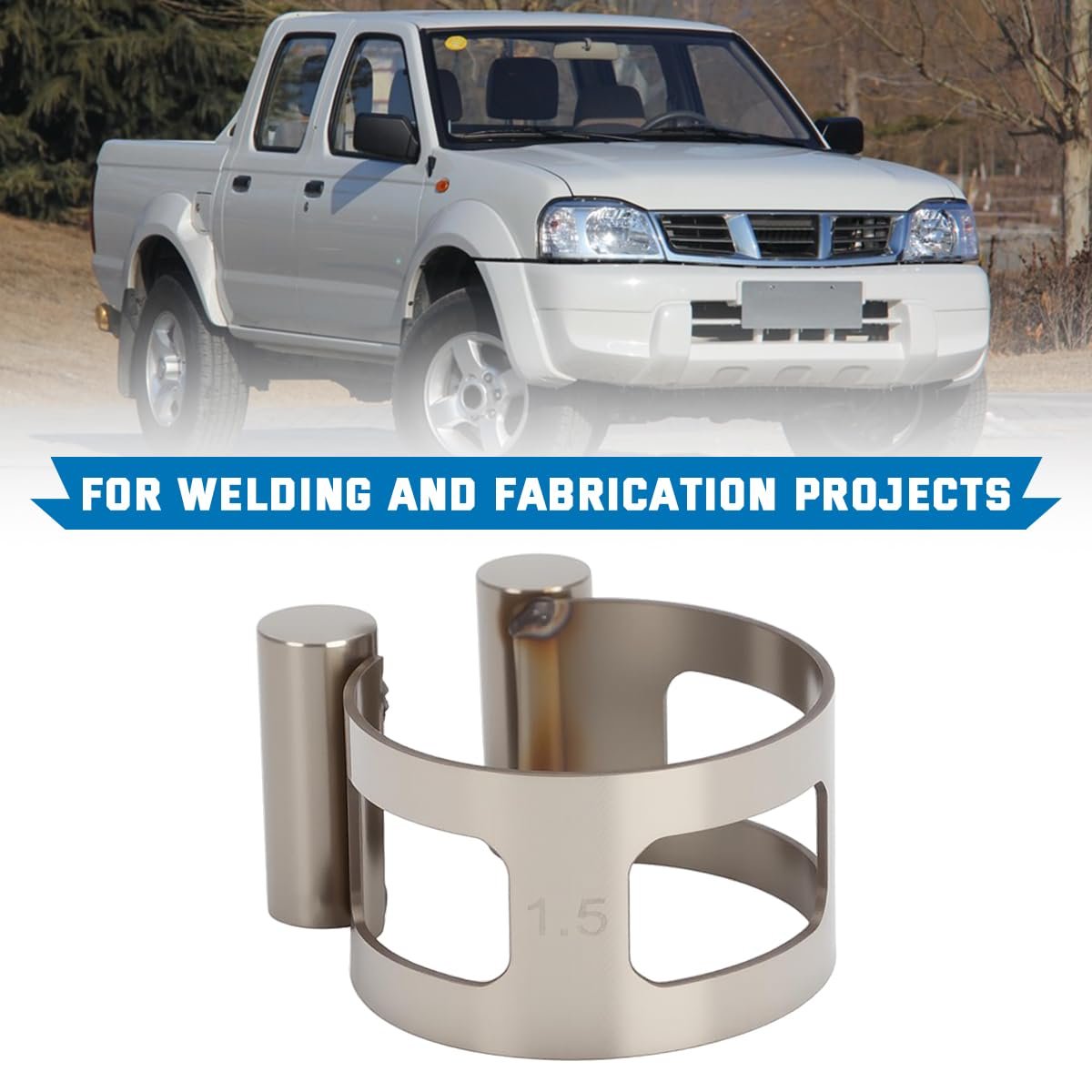 1 5 In Stainless Exhaust Tacking Band Clamp On For Welding Fabrication Silver Steel Construction