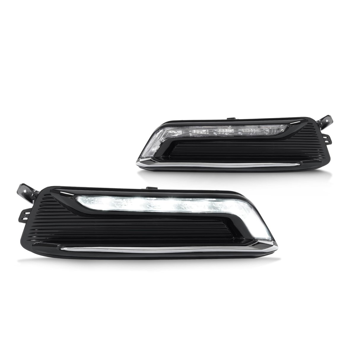 Led Fog Light Assembly With Drl For 2014 2015 2016 2017 2018 2019 2020 Chevy Chevrolet Impala Clear Lens Black Housing Wiring