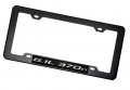 Erpart Black Carbon Fiber Look License Plate Frame With 6 1l 370ci Silver On Highly Polished Real Aluminum Emblemmblem