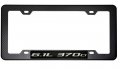 Erpart Black Carbon Fiber Look License Plate Frame With 6 1l 370ci Silver On Highly Polished Real Aluminum Emblemmblem