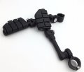 Xkh Group Motorcycle Black Long Angled Adjustable Dually Highway P-clamps Large Footpeg Footrest For V-star Roadstar Suzuki