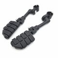 Xkh Group Motorcycle Black Long Angled Adjustable Dually Highway P-clamps Large Footpeg Footrest For V-star Roadstar Suzuki