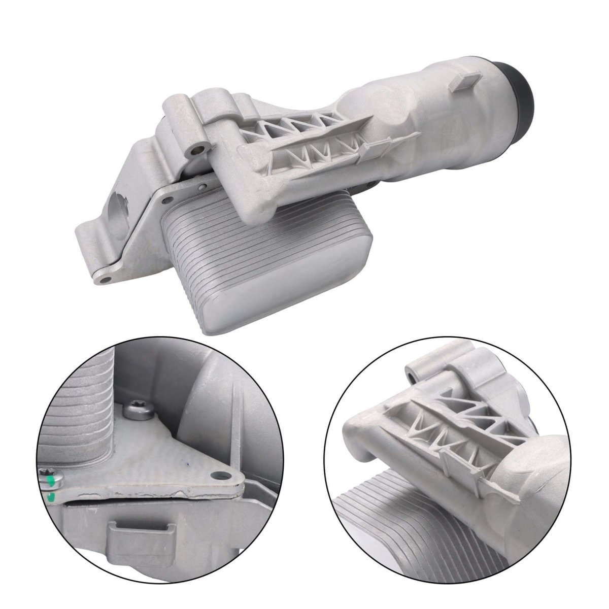 Aluminum Engine Oil Cooling Filter Housing Assembly Replacement For X1 2016-2020 X2 2018-2020 Mini Cooper 2014-2020 11428585235