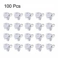 Uxcell 100pcs Plastic Shelf Support Pegs 5mm Cabinet Clips Shelf Steel Pin Peg Clear Bracket Style For Kitchen Furniture Book