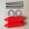 Teamwill Universal Silicone Rack And Pinion Steering Boot Gaiter Kit Red