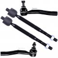 4pcs Front Suspension Kit Inner Tie Rod End Outer Fit 2007-2014 For Toyota Yaris 