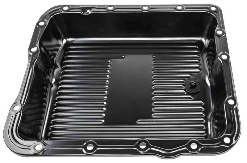 Jegs Transmission Pan Fits Gm Chevrolet Th-700-r4 Transmissions Black Finish 1-7 8a Deep 16-gauge Steel Includes Magnetic Drain