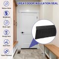 Uxcell Door Brush Bottom Sweep H-shape Aluminum Alloy Base With 3 1-inch Pp For Home Industrial 47-inch L Black