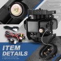 Auto Dynasty Full Led Light Bar Front Bumper Driving Fog Lamps With Switch And Bezels Compatible Ram 1500 19-24 Driver