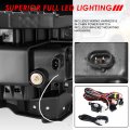 Auto Dynasty Full Led Light Bar Front Bumper Driving Fog Lamps With Switch And Bezels Compatible Ram 1500 19-24 Driver