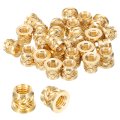 25 Pcs Threaded Inserts M5 X 6 9mm H 7 1mm Od Brass Metric Knurled Flange T-nuts Female Heat Set Embedment Nut For Plastic And 