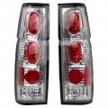 2pc Rear Altezza Tail Light Set Lh Rh Pair Chrome Housing Clear Lens For 86-97 Nissan D21 Pickup 