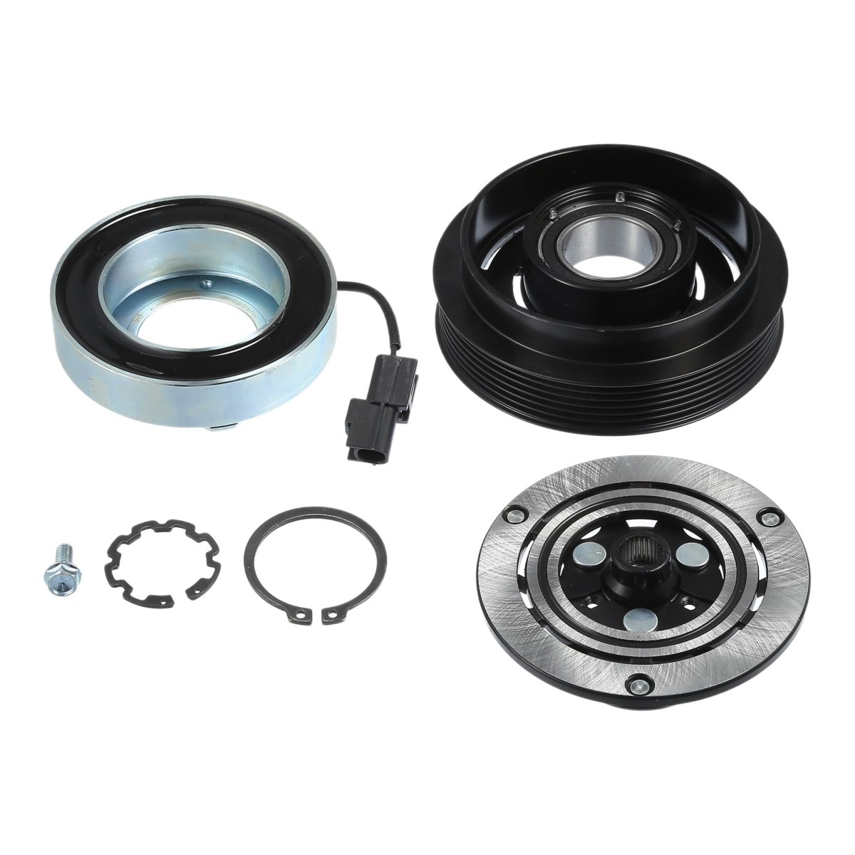 1 Set Ac Compressor Clutch Replacement For Land Rover Lr2 2008-2012 Black
