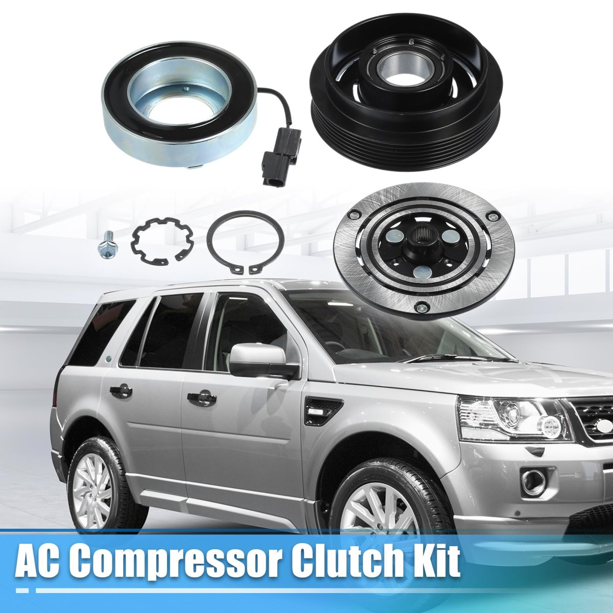 1 Set Ac Compressor Clutch Replacement For Land Rover Lr2 2008-2012 Black
