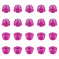 Nylon Insert Hex Lock Nuts 20pcs M2 5 X 0 45mm Aluminum Alloy Self-locking Anodizing Flange Nut For Fasteners Pink 