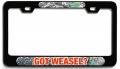 Got Weasel Hunting Bl 3d Metal License Plate Frame Auto Suv Truck Tag Holder S65 