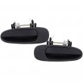 Door Handles Exterior Rear Driver Passenger Side Replacement Fit 1993-1997 For Corolla Geo Prizm Outside Black 2pcs 