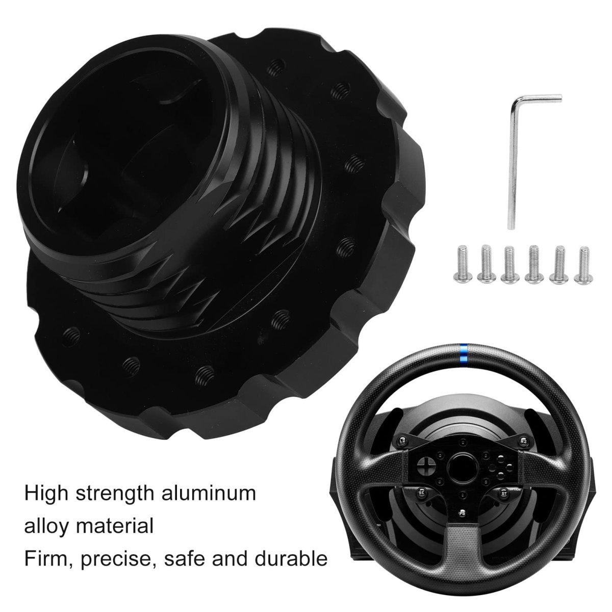Steering Wheel Adapter Aluminum Alloy 73mm 2 87in Car Hub For Thrustmaster T300 T500 For Momo Sparco Luisi