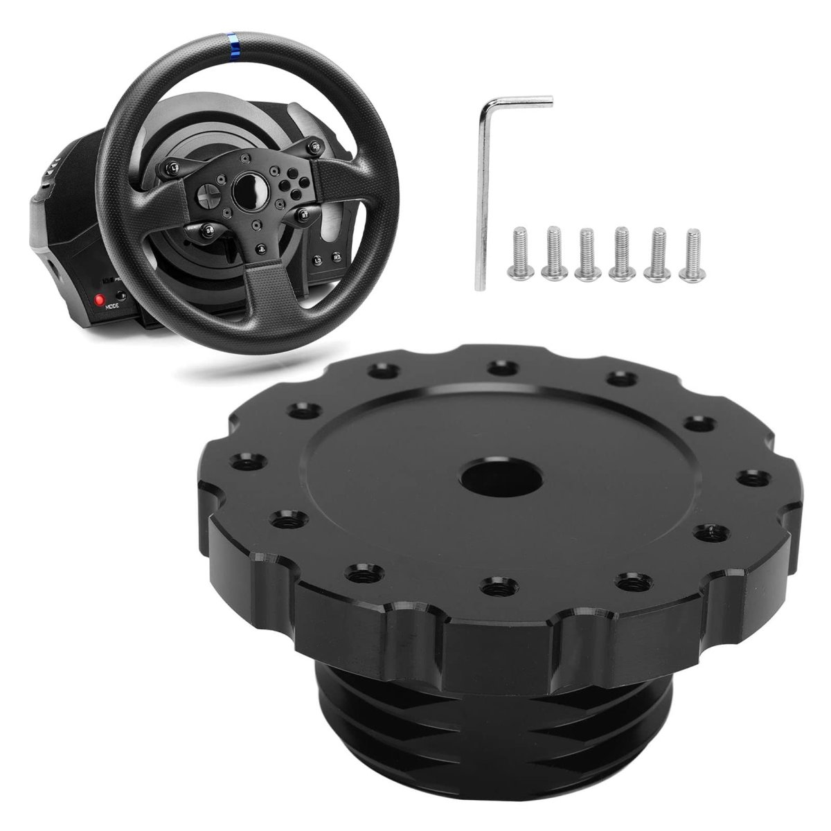 Steering Wheel Adapter Aluminum Alloy 73mm 2 87in Car Hub For Thrustmaster T300 T500 For Momo Sparco Luisi