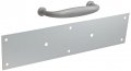 Rockwood 132 X 70b D Stainless Steel Cast Pull Plate 15 Height 3-1 2 Width 0 050 Thick 5-1 2 Center-to-center Handle Length 