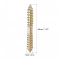 Uxcell 5x40mm Hanger Bolts 12pcs Double Ended Self-tapping Thread Wood To Dowel Screws For Connecting