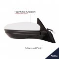Spieg Ho1321283 Passenger Side Mirror Replacement For Honda Civic Lx Se Sport 2016-2021 Power Non-heated Paintable White 3pin
