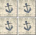 Nautical Anchor By Sara Mullen Ceramic Accent Tile Set 6 X Kitchen Shower Backsplash 