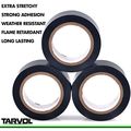 Black Electrical Tape Giant 3 Pack Each Roll Is 4 X 30 High End Industrial Grade Rated To 176 Degrees 600 Volts Waterproof