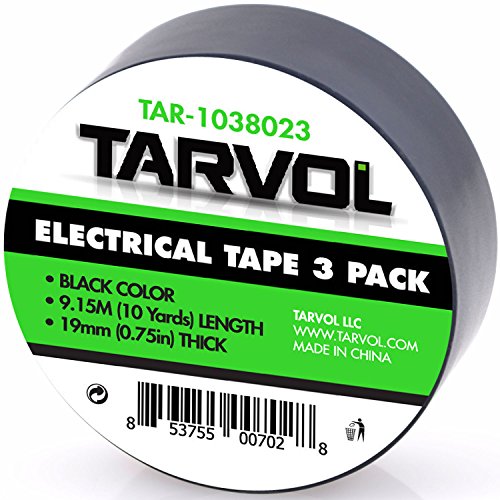 Black Electrical Tape Giant 3 Pack Each Roll Is 4 X 30 High End Industrial Grade Rated To 176 Degrees 600 Volts Waterproof