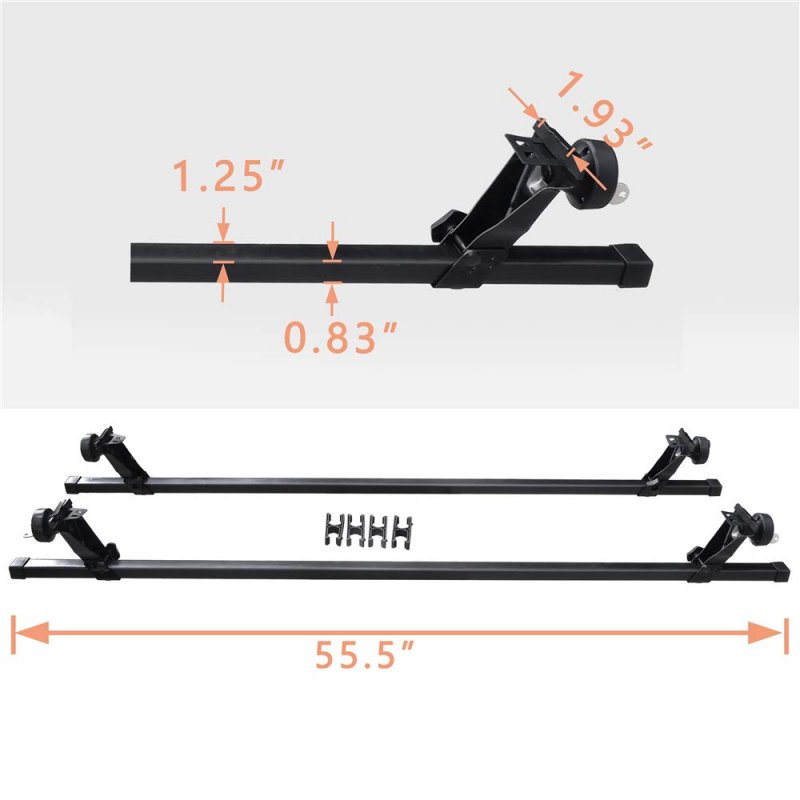 Sr1001 56 Roof Rack System All-in-one For Most Vehicles Rain Gutters 130 Lb Capacity See Fitment