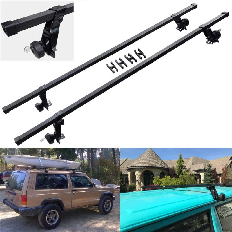 Sr1001 56 Roof Rack System All-in-one For Most Vehicles Rain Gutters 130 Lb Capacity See Fitment