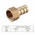 Uxcell Brass Hose Barb Fitting Connector 12mm G3 8 Female Thread Pipe Adapter 2pcs