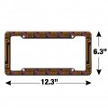 Geometric Tyrannosaurus Rex Dinosaur Aztec Mayan Style License Plate Tag Frame