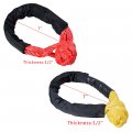 2x Red Yellow Synthetic Winch Rope Soft Shackle 38 000lbs Towing Straps Wll 7 5 Tons