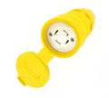 Leviton 29w75 30-amp 250-volt- 3py Industrial Grade Locking Connector Grounding Wetguard Yellow 