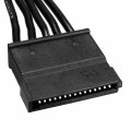 Uxcell 6 Pin To 3 Sata Power Cable Adapter For Hard Drive Black
