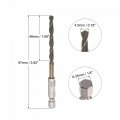 Uxcell High Speed Steel Hex Shank Twist Drill Bit 4 5mm Drilling Dia With 1 Inch 97mm Length
