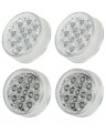 4 Pack 2 5in Round Led Clearance Marker Lights 13 Waterproof Side Trailer For Car Truck Bus Van Boat Red And Yellow 