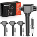 A-premium Set Of 4 Ignition Coil Pack And Iridium Spark Plugs Compatible With Mitsubishi Outlander 2014-2019 2 4l Replace