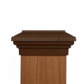 6x6 Post Cap 5 Case Of 6 Brown Flat Top Newell Style Square For Outdoor Fences Mailboxes Decks 