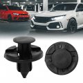 Uxcell A14040200ux0002 50 X 8mm Hole Plastic Retainer Clips Push Type Rivets Fastener Black For Bumper Fender