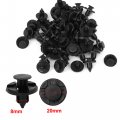 Uxcell A14040200ux0002 50 X 8mm Hole Plastic Retainer Clips Push Type Rivets Fastener Black For Bumper Fender
