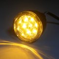 Httmt- Rear Clear Running Brake Turn Signal Glossy Black Indicator Light Compatible With H-d Xl 883 1200 92-17 P N