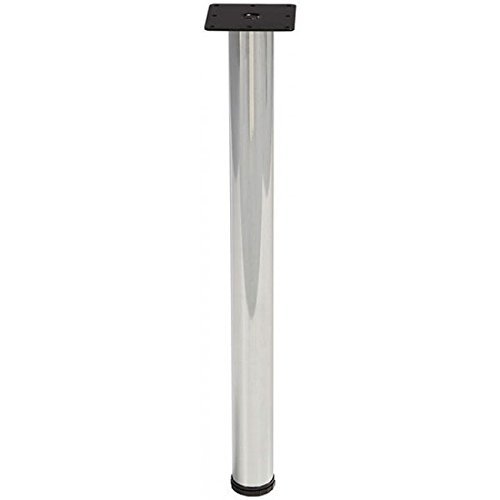 28 Tall Office Height Single Table Leg Polished Chrome
