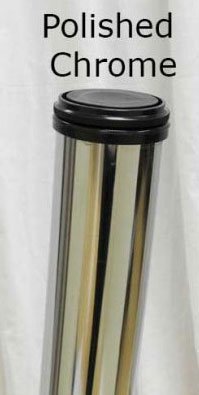 28 Tall Office Height Single Table Leg Polished Chrome