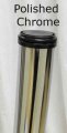 28 Tall Office Height Single Table Leg Polished Chrome