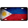 Aluminum License Plate Flag Of Philippines Filipino Pinoy Rustic 