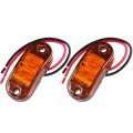 2 5 2pcs Amber Trailer Truck Fender Light Assembly Surface Mount Little Boat Marine Led Side Marker Rv Camper Accessories 